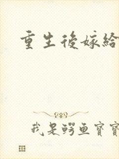 重生后嫁给三叔封面
