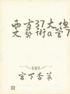 西方37大但人文艺术a管77封面