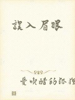 误入眉眼封面