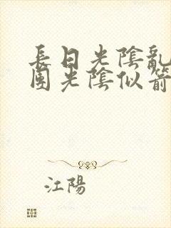 长日光阴乱作一团光阴似箭眇眇翟