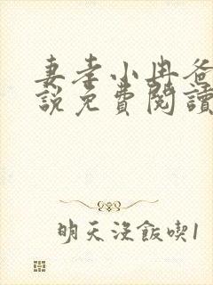 妻孝小冉爸爸小说免费阅读