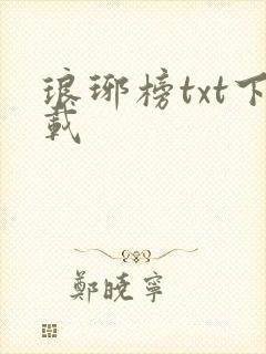 琅琊榜txt下载封面
