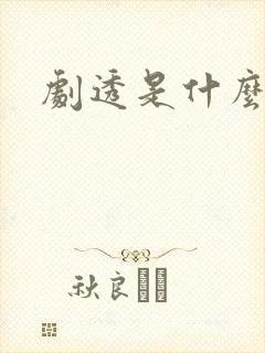 剧透是什么意思