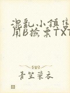混乱小镇售票员用B检票TXT封面