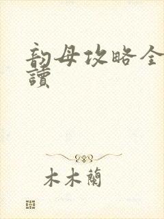 韵母攻略全文阅读