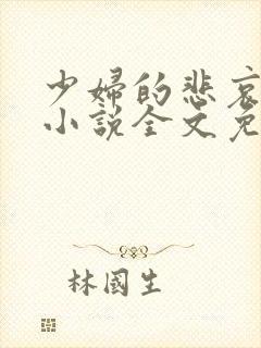 少妇的悲哀榆木小说全文免费阅读笔趣阁下载