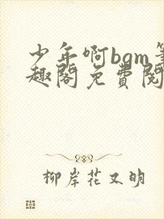 少年啊bgm笔趣阁免费阅读全文下载