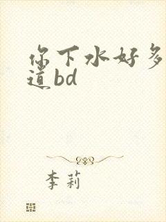 你下水好多下水道bd封面