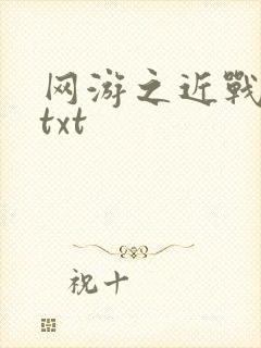 网游之近战法师txt封面