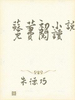 苏若初小说全文免费阅读封面