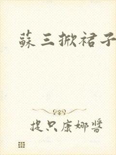 苏三掀裙子封面