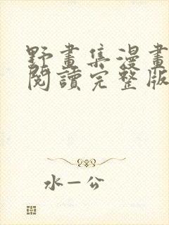 野画集漫画免费阅读完整版笔趣