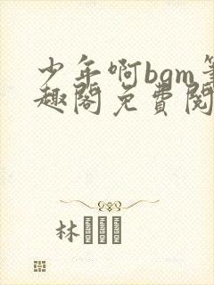 少年啊bgm笔趣阁免费阅读全文下载封面