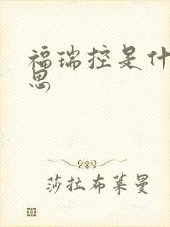 福瑞控是什么意思封面