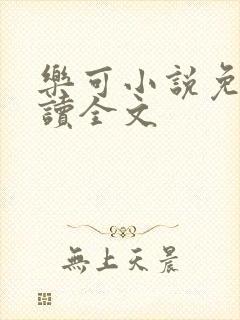 乐可小说免费阅读全文封面