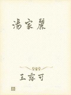 汤家丽封面