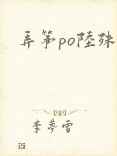 弄筝po陆殊词封面
