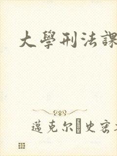 大学刑法课