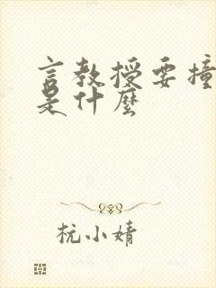 言教授要撞坏了是什么