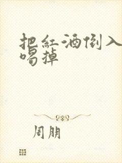 把红酒倒入b里喝掉