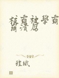 校霸被学霸玩到崩溃腐封面