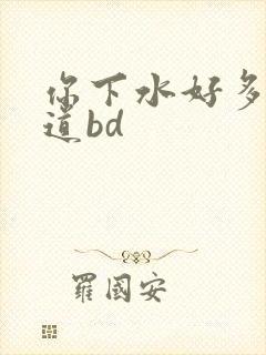 你下水好多下水道bd