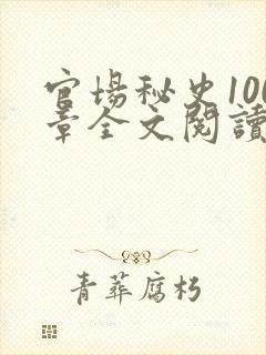 官场秘史100章全文阅读封面