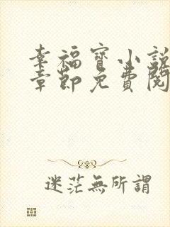幸福宝小说最新章节免费阅读封面