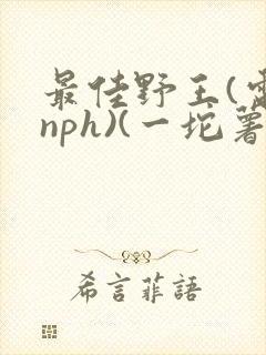 最佳野王(电竞nph)(一坨薯饼)_无拼音封面