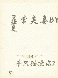 寻常夫妻BY写夏封面