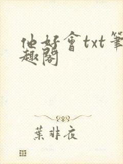 他好会txt笔趣阁
