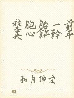 双胞胎一前一后夹心饼干年下