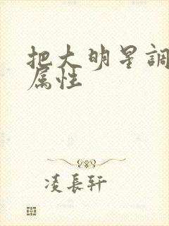 把大明星调成专属性