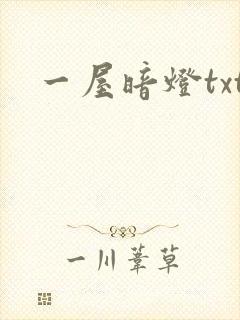 一屋暗灯txt