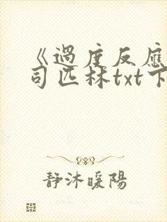 《过度反应》阿司匹林txt下载封面