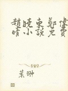 赵晓东郑伟吴雪晴小说免费阅读封面
