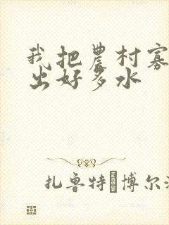 我把农村寡妇日出好多水
