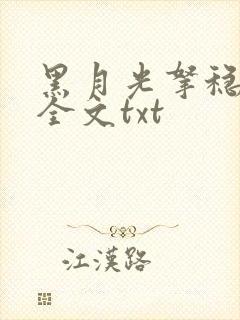 黑月光拿稳小说全文txt封面