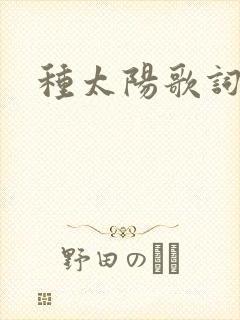 种太阳歌词