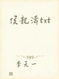 侯龙涛txt封面