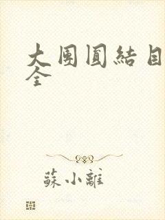 大团圆结目录大全封面