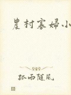农村寡妇小说封面