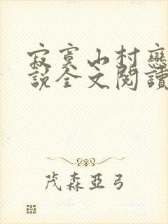寂寞山村恋上小说全文阅读封面