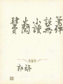 肆火小说笔趣免费阅读无弹窗