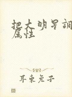 把大明星调成专属性