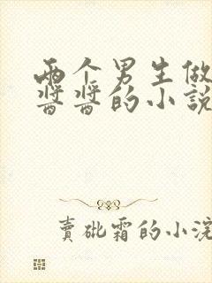 两个男生做酿酿酱酱的小说