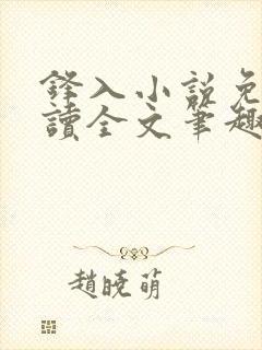 锋入小说免费阅读全文笔趣阁