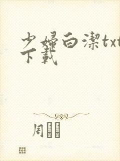 少妇白洁txt下载