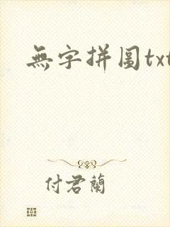 无字拼图txt封面