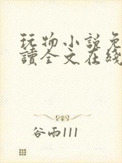 玩物小说免费阅读全文在线阅笔趣阁无弹窗